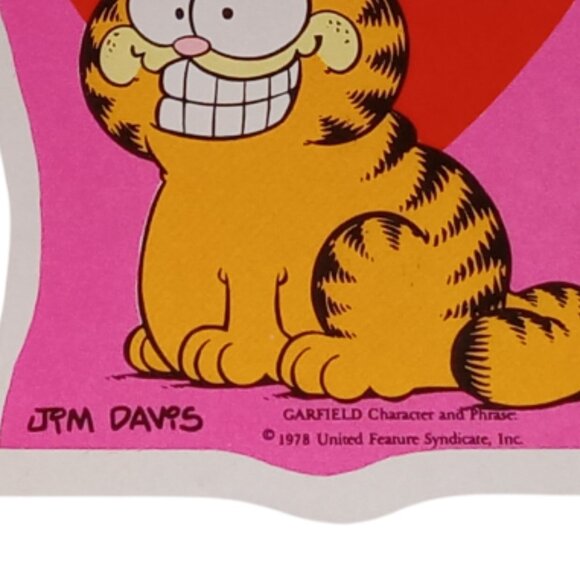🎯 Vintage Garfield 1978 Valentines Card, Jim Davis - Picture 4 of 4